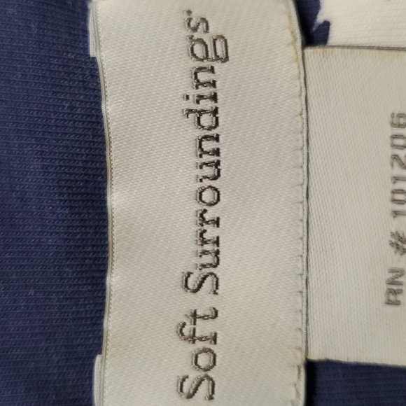 SOFT surroundings sweet little dress. Blue/purple. Size PXS. Wrap around. - Picture 7 of 11